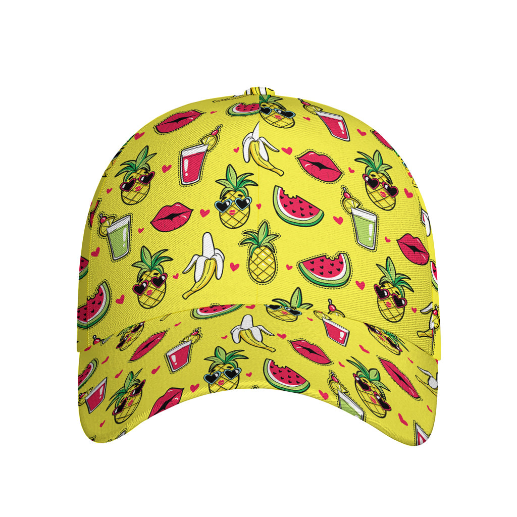 Cartoon Tropical Pattern Print Baseball Cap
