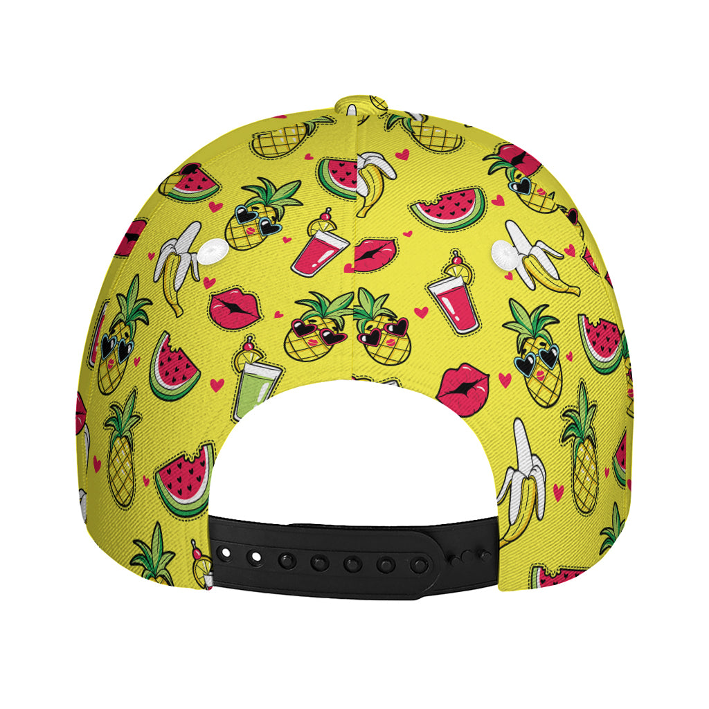 Cartoon Tropical Pattern Print Baseball Cap