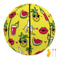 Cartoon Tropical Pattern Print Basketball