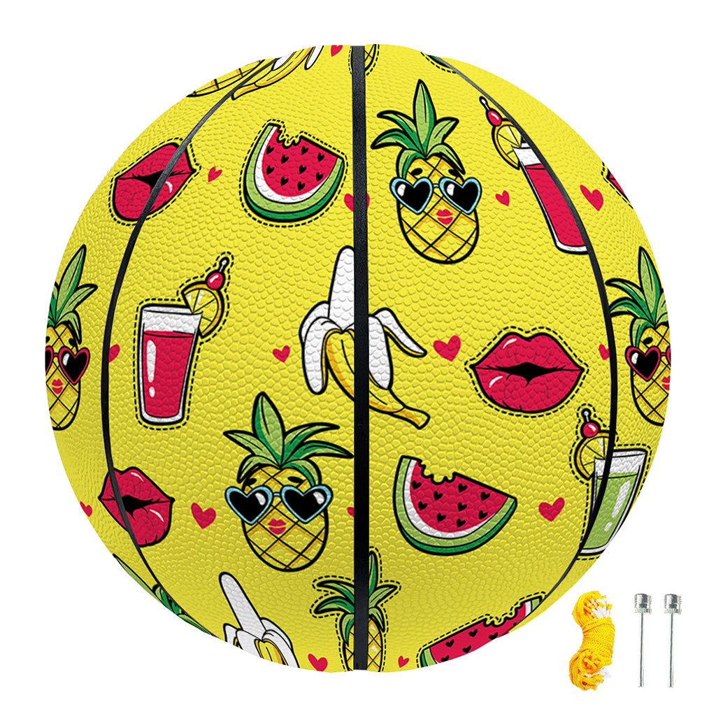 Cartoon Tropical Pattern Print Basketball