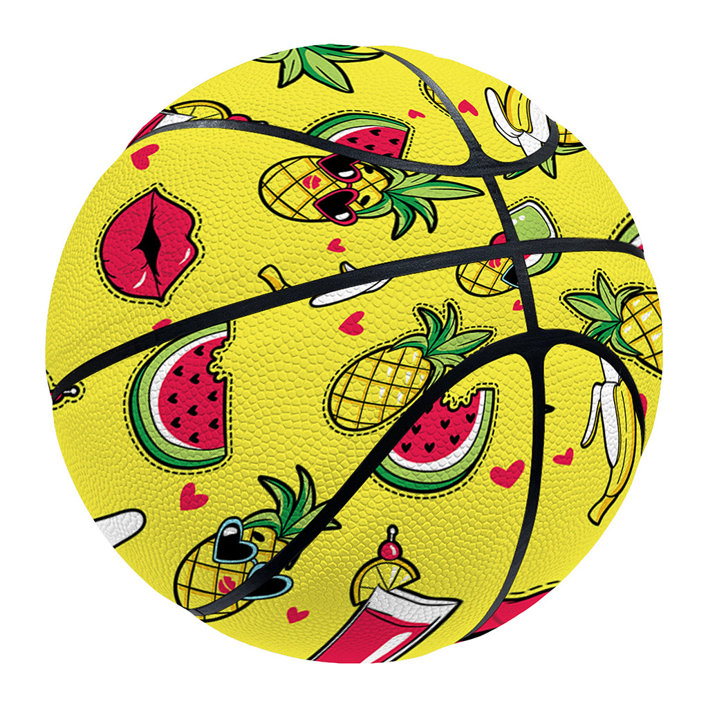 Cartoon Tropical Pattern Print Basketball