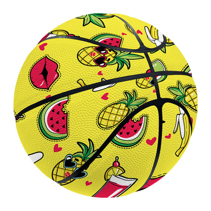 Cartoon Tropical Pattern Print Basketball