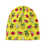 Cartoon Tropical Pattern Print Beanie