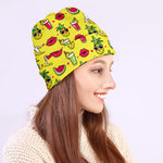 Cartoon Tropical Pattern Print Beanie