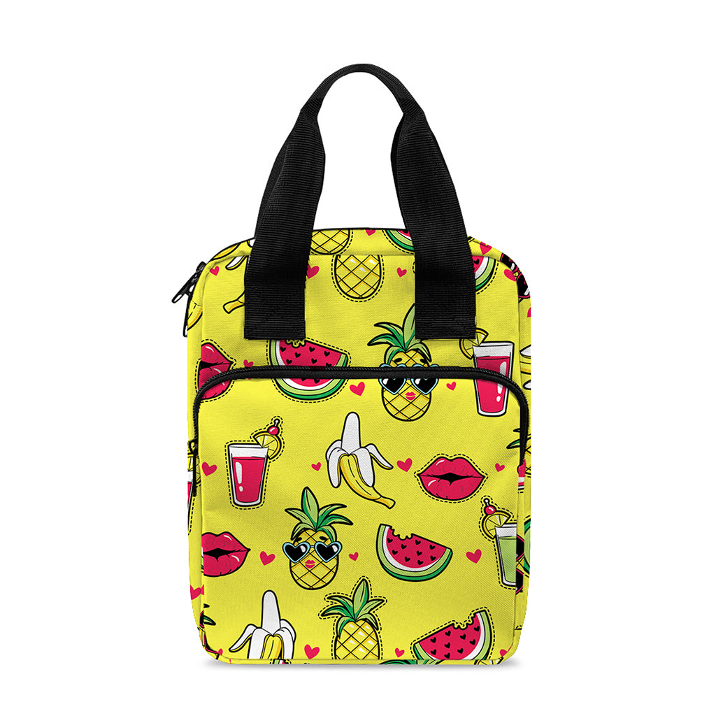 Cartoon Tropical Pattern Print Bible Tote Bag