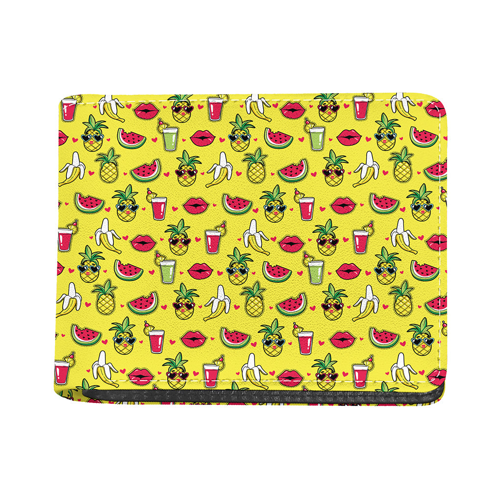 Cartoon Tropical Pattern Print Bifold Wallet