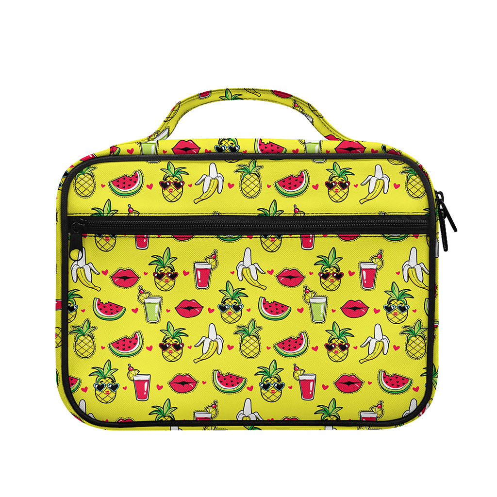 Cartoon Tropical Pattern Print Briefcase Bible Bag