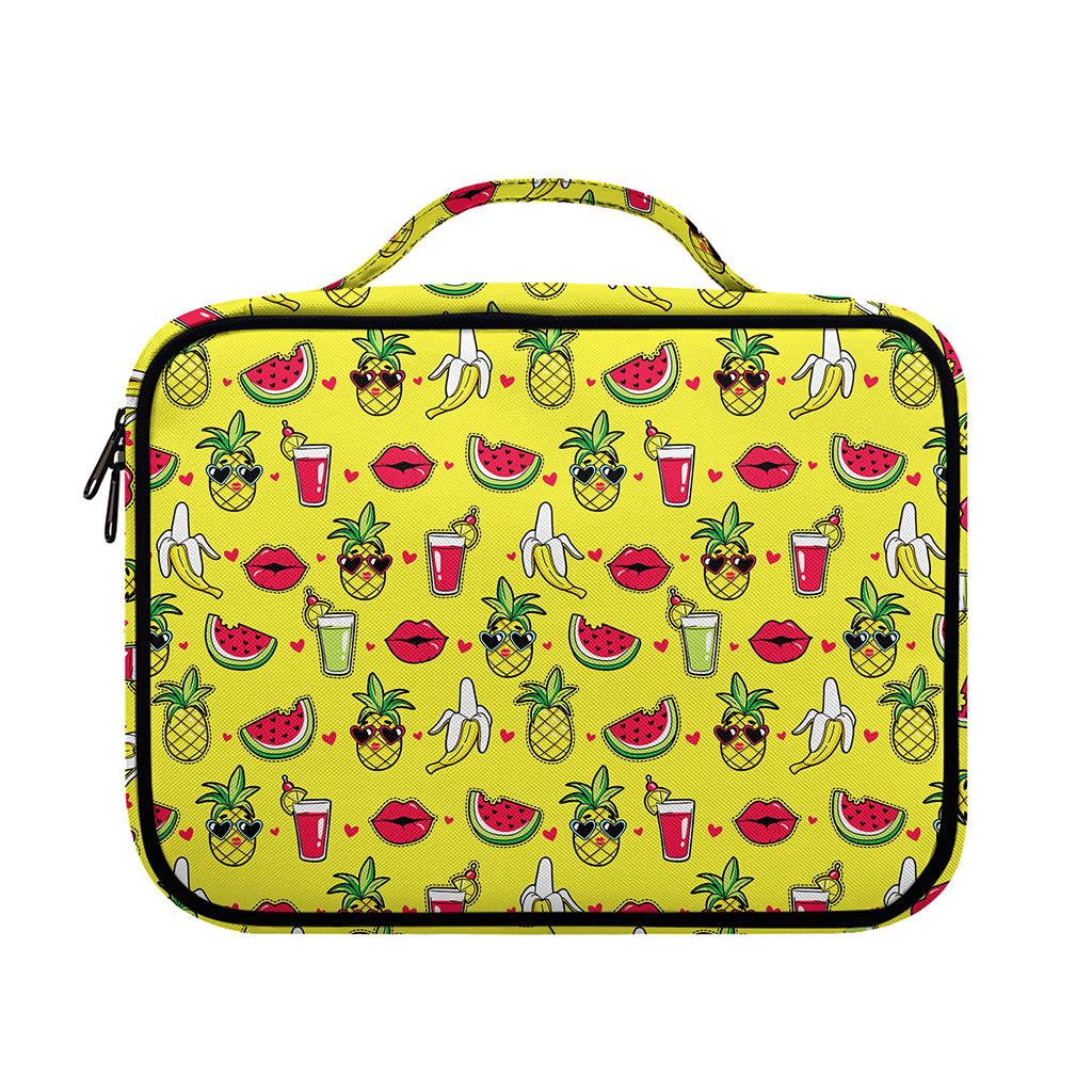 Cartoon Tropical Pattern Print Briefcase Bible Bag