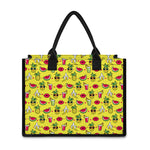 Cartoon Tropical Pattern Print Canvas Tote Bag
