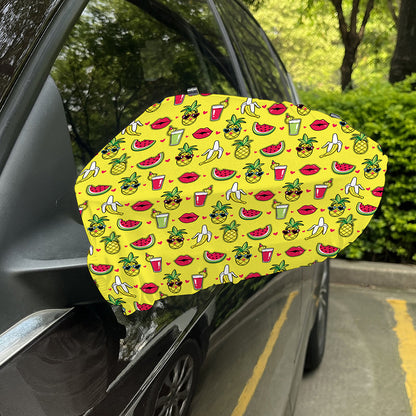 Cartoon Tropical Pattern Print Car Side Mirror Covers