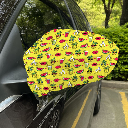 Cartoon Tropical Pattern Print Car Side Mirror Covers