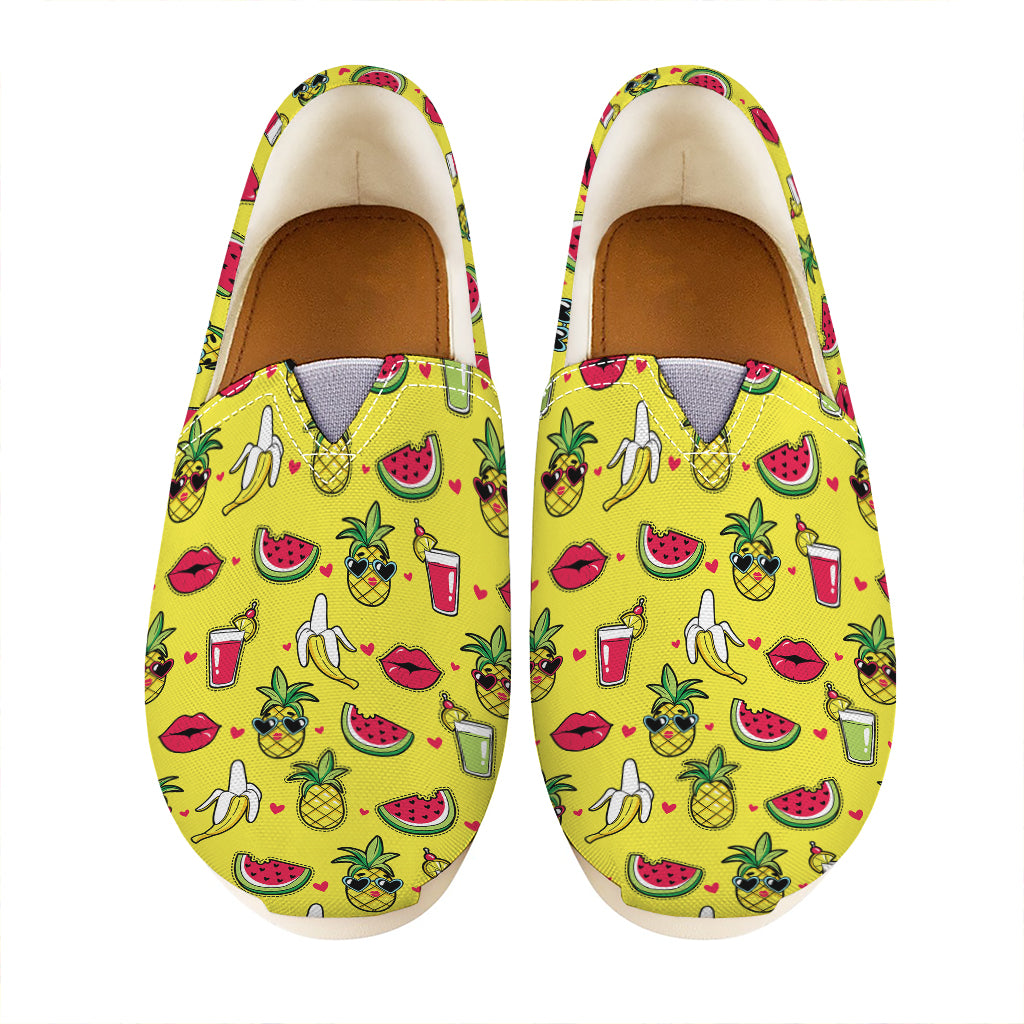 Cartoon Tropical Pattern Print Casual Shoes