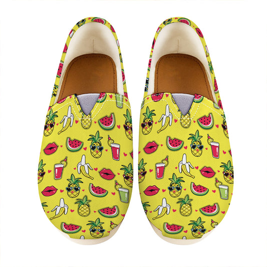 Cartoon Tropical Pattern Print Casual Shoes
