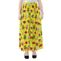Cartoon Tropical Pattern Print Chiffon Maxi Skirt