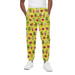 Cartoon Tropical Pattern Print Cotton Pants