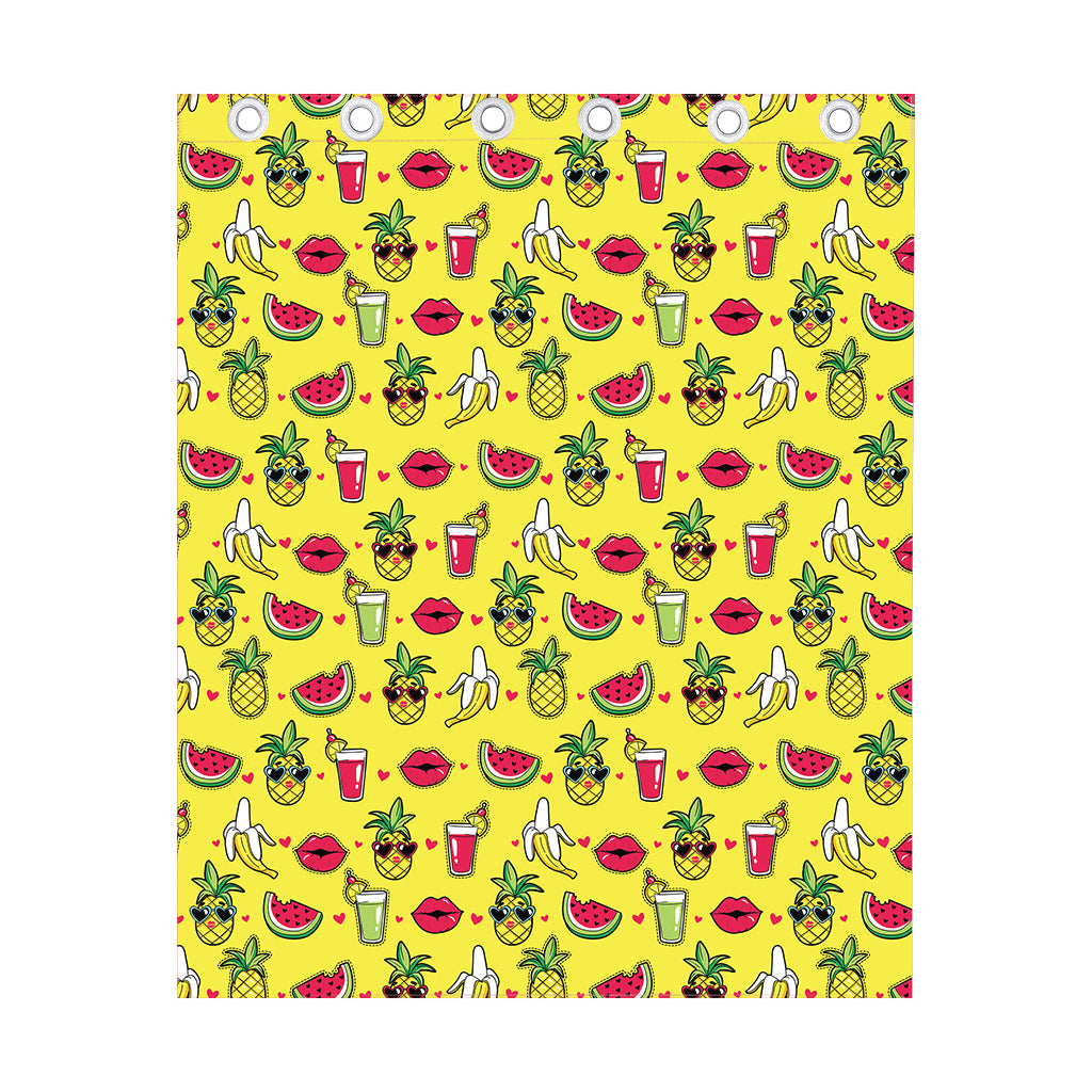 Cartoon Tropical Pattern Print Curtain
