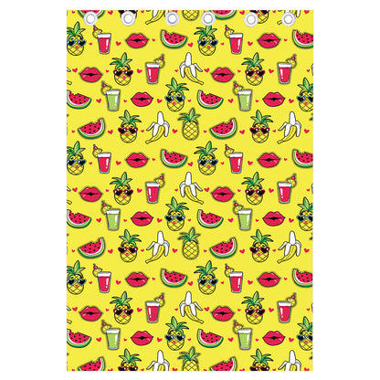 Cartoon Tropical Pattern Print Curtain