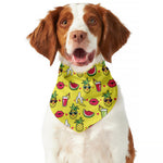 Cartoon Tropical Pattern Print Dog Bandana