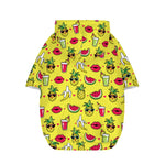 Cartoon Tropical Pattern Print Dog Zip Up Hoodie