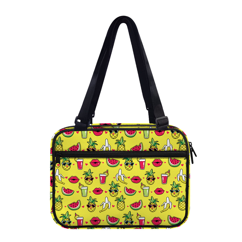 Cartoon Tropical Pattern Print Double Strap Bible Bag