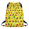 Cartoon Tropical Pattern Print Drawstring Backpack
