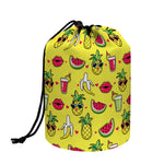 Cartoon Tropical Pattern Print Drawstring Makeup Bag