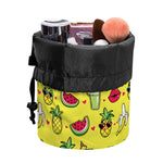 Cartoon Tropical Pattern Print Drawstring Makeup Bag
