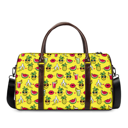 Cartoon Tropical Pattern Print Duffle Bag