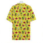 Cartoon Tropical Pattern Print Hawaiian Shirt