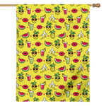 Cartoon Tropical Pattern Print House Flag