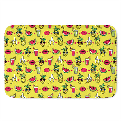 Cartoon Tropical Pattern Print Indoor Door Mat