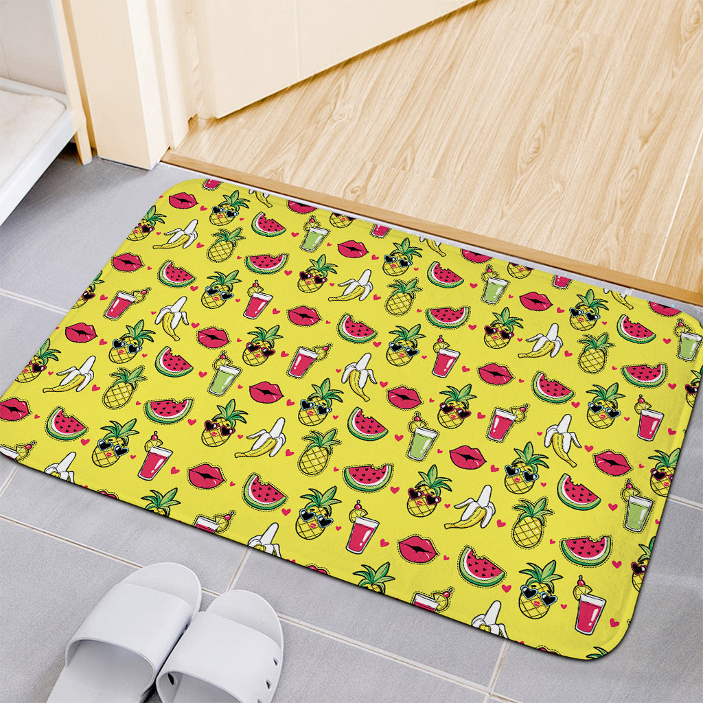 Cartoon Tropical Pattern Print Indoor Door Mat