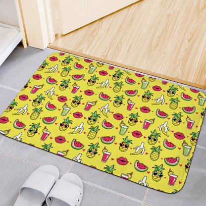 Cartoon Tropical Pattern Print Indoor Door Mat