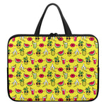 Cartoon Tropical Pattern Print Laptop Sleeve With Handle