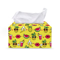 Cartoon Tropical Pattern Print Leather Tissue Box Cover