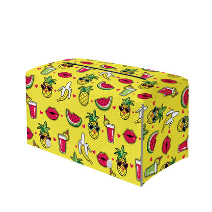 Cartoon Tropical Pattern Print Leather Tissue Box Cover