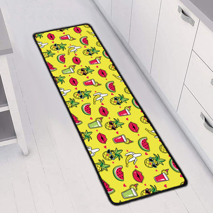 Cartoon Tropical Pattern Print Long Kitchen Mat