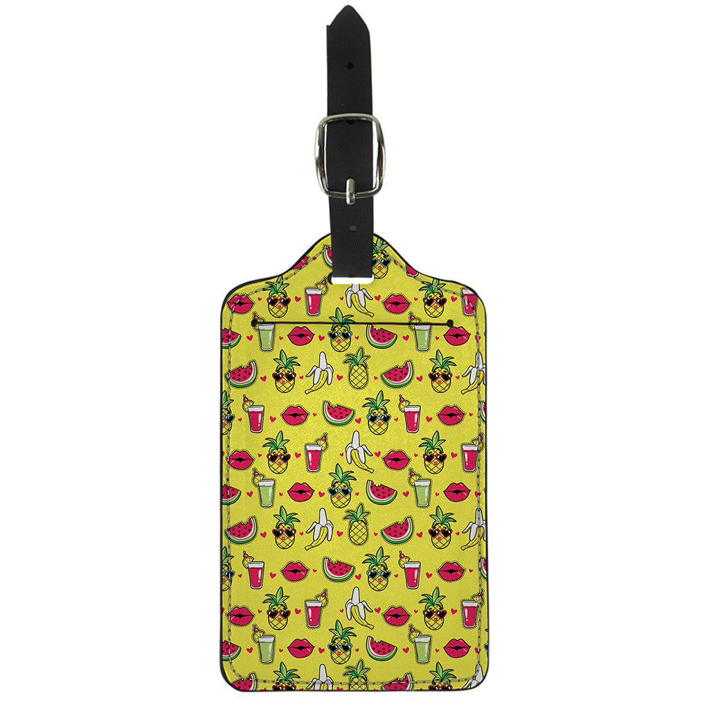 Cartoon Tropical Pattern Print Luggage Tag