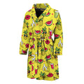 Cartoon Tropical Pattern Print Men's Bathrobe