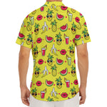 Cartoon Tropical Pattern Print Men's Deep V-Neck Shirt