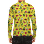 Cartoon Tropical Pattern Print Men's Long Sleeve Rash Guard