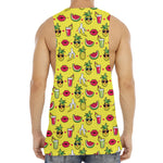 Cartoon Tropical Pattern Print Men's Muscle Tank Top