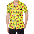 Cartoon Tropical Pattern Print Men's Shirt