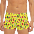 Cartoon Tropical Pattern Print Men's Short Boxer Briefs