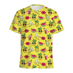 Cartoon Tropical Pattern Print Men's Sports T-Shirt