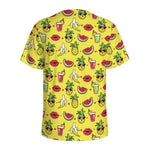 Cartoon Tropical Pattern Print Men's Sports T-Shirt