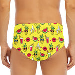 Cartoon Tropical Pattern Print Men's Triangle Swim Briefs