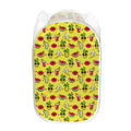 Cartoon Tropical Pattern Print Mesh Laundry Hamper
