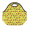 Cartoon Tropical Pattern Print Neoprene Lunch Bag