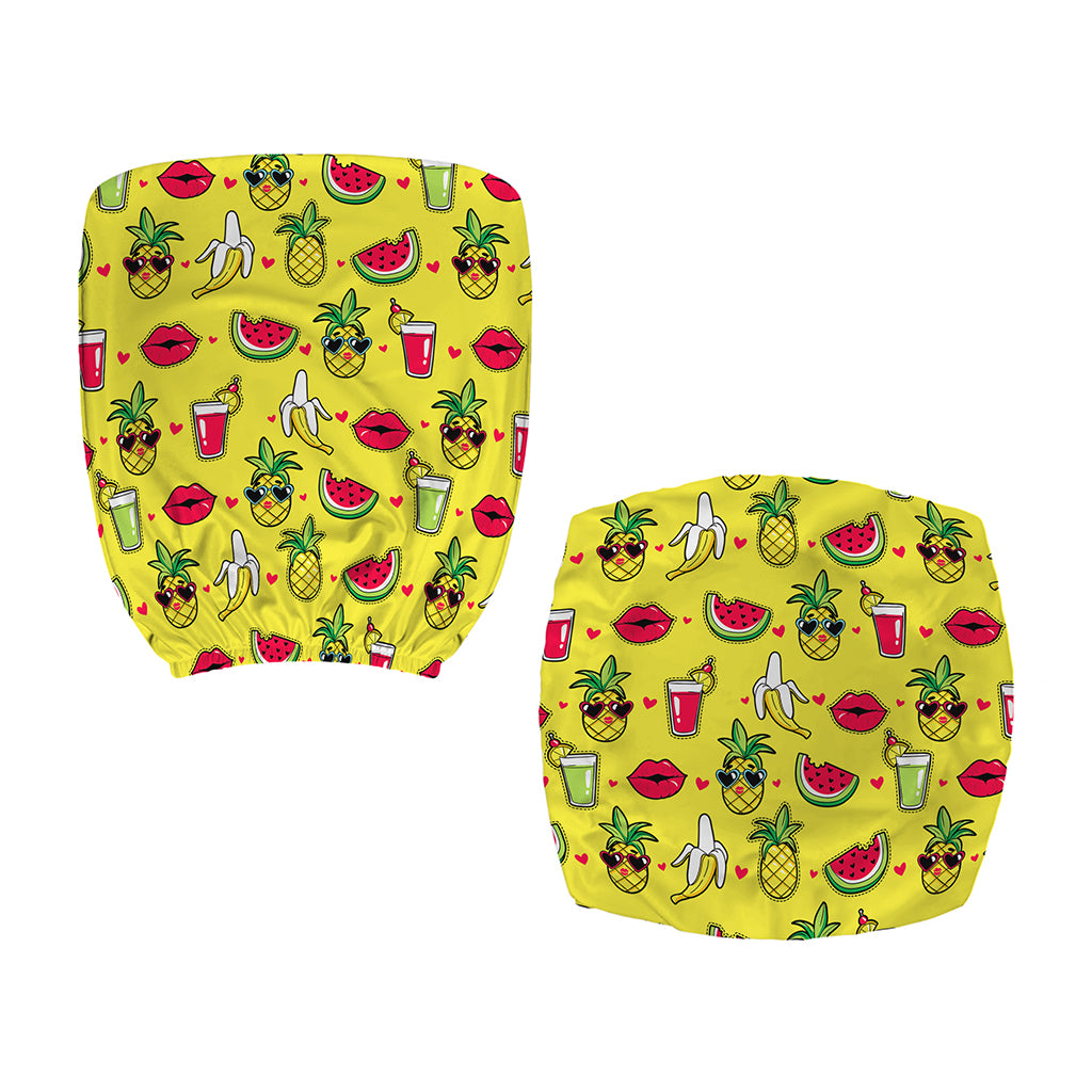 Cartoon Tropical Pattern Print Office Chair Cover